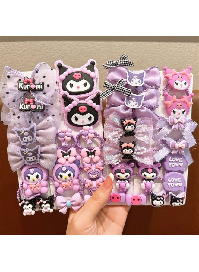 Kuromi children's rubber band for girls does not hurt hair and has good elasticity - Image 2