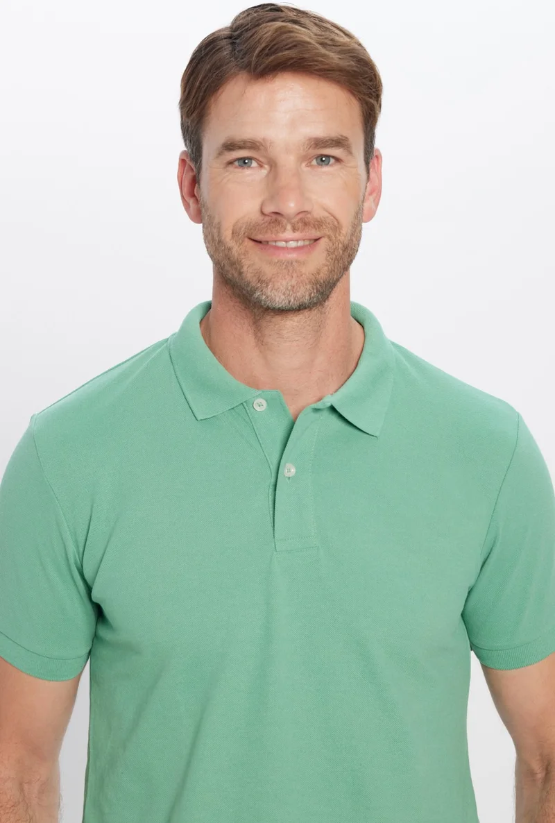 تودورس Men's Slim Fit Narrow Cut Cotton Soft Textured Cool Keeping Fabric Plain Pique Polo Collar T-Shirt