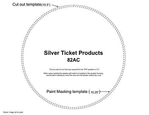 Silver Ticket Products 82AC Silver Ticket in-Ceiling Speaker with Pivoting Tweeter & Angled Woofer (8 Inch Angled in-Ceiling) 11.3 inch Overall Size - Image 2