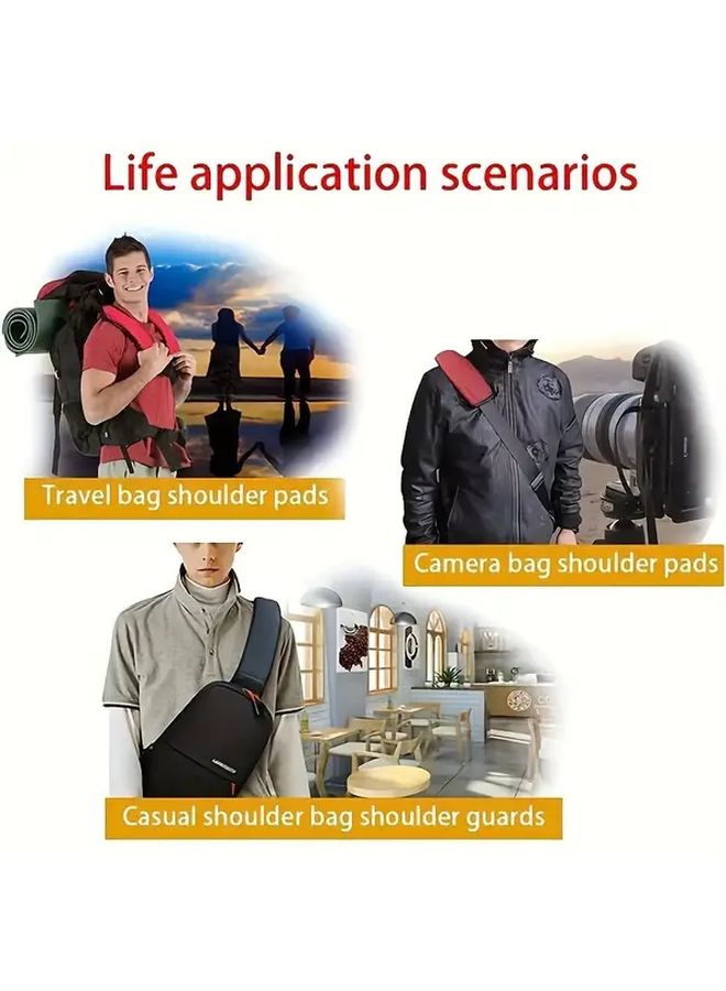 Universal Black Faux Leather Seat Belt Shoulder Pad Protector Ergonomic Comfort - Image 3
