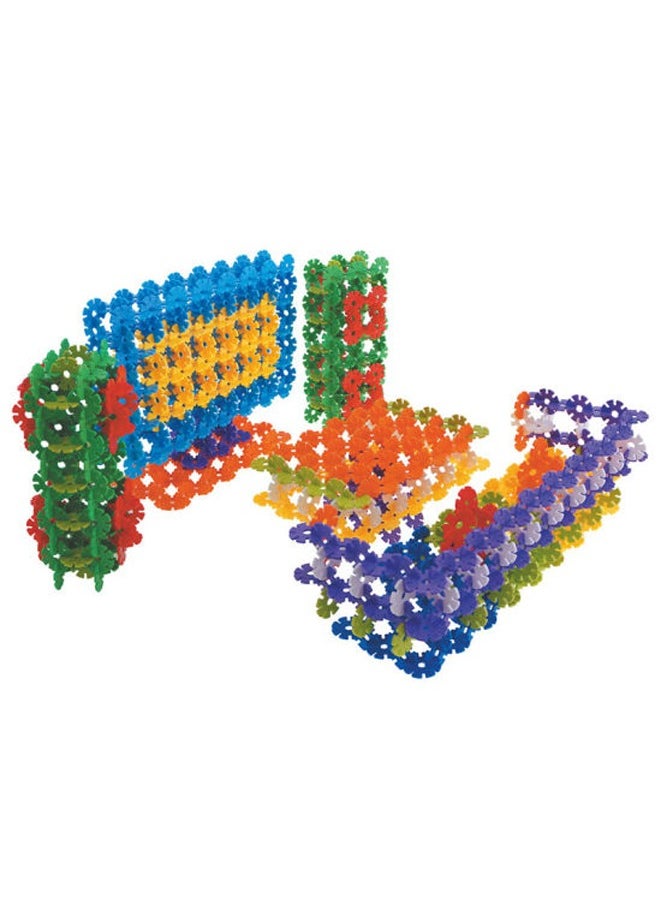 ZCM-HAPPY 500 Pcs Snowflakes Building Blocks Educational Toys Set Plastic Building Discs Brain Flakes for kids unisex  - Image 3