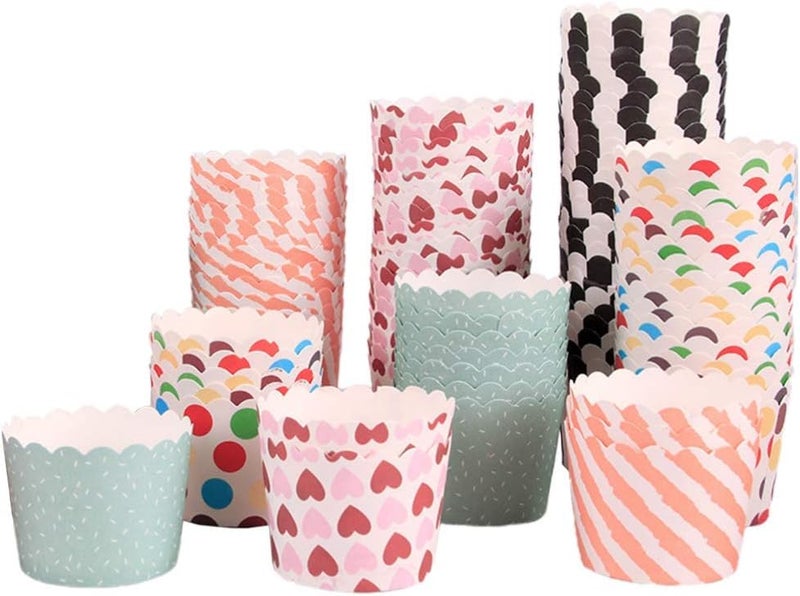 AUTOWRAP Muffin Cups Liners Lovely Pattern Greaseproof Premium Paper Cake Liners Baking Cups Kitchen Supplies  - Image 1