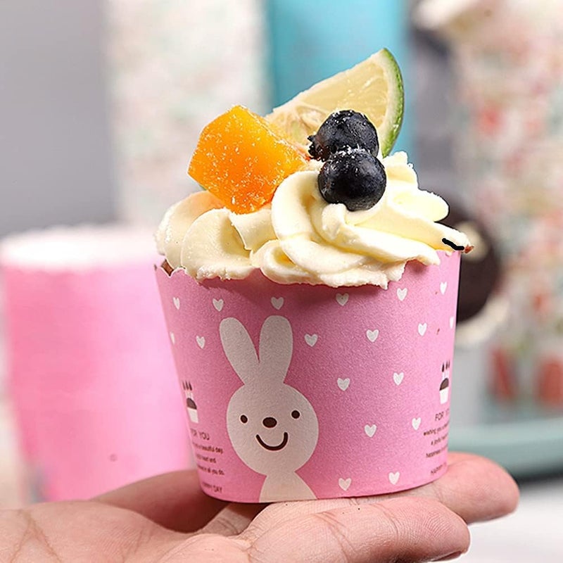 AUTOWRAP Muffin Cups Liners Lovely Pattern Greaseproof Premium Paper Cake Liners Baking Cups Kitchen Supplies  - Image 4