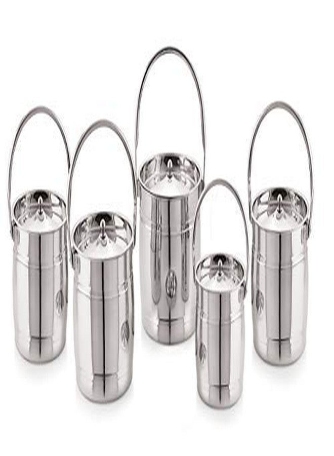 Priya Stainless Steel Apple Milk Can/Milk Barni/Milk Pot/Oil Can with Lid – 2 Litre Capacity, 5.9 Inch Diameter | Rust-Resistant, Durable & Easy to Clean Container for Home & Kitchen Use - Image 3
