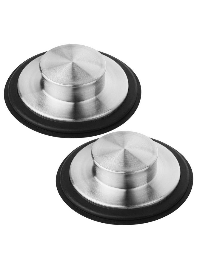 Tifanso Kitchen Sink Drain Stopper - 2PCS Garbage Disposal Stopper 3.34 Inch Sink Drain Plug, Stainless Steel Kitchen Sink Drain Cover Fits Standard Kitchen Drain Size of 3-1/2 Inch - Image 1