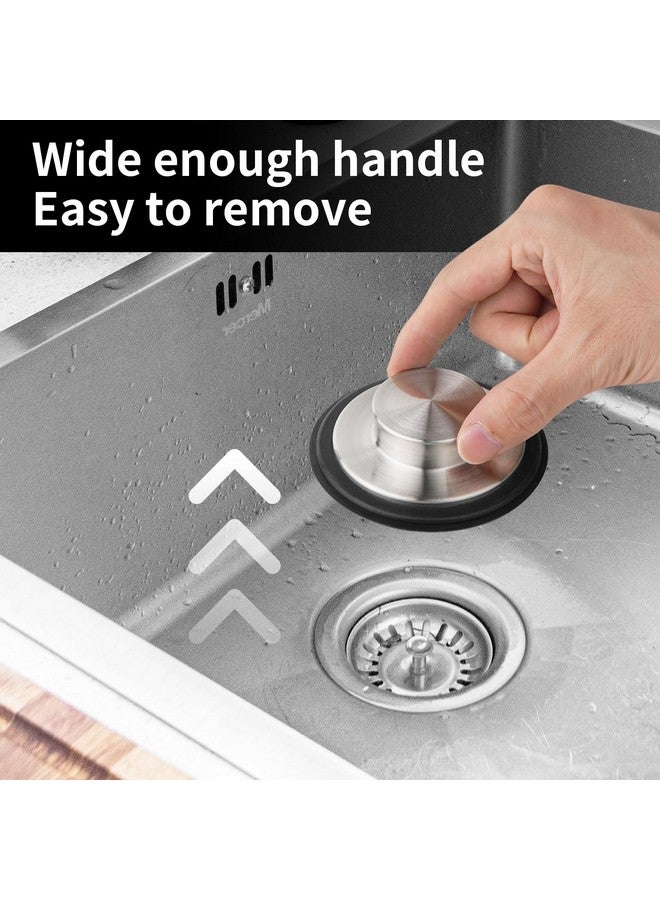 Tifanso Kitchen Sink Drain Stopper - 2PCS Garbage Disposal Stopper 3.34 Inch Sink Drain Plug, Stainless Steel Kitchen Sink Drain Cover Fits Standard Kitchen Drain Size of 3-1/2 Inch - Image 3