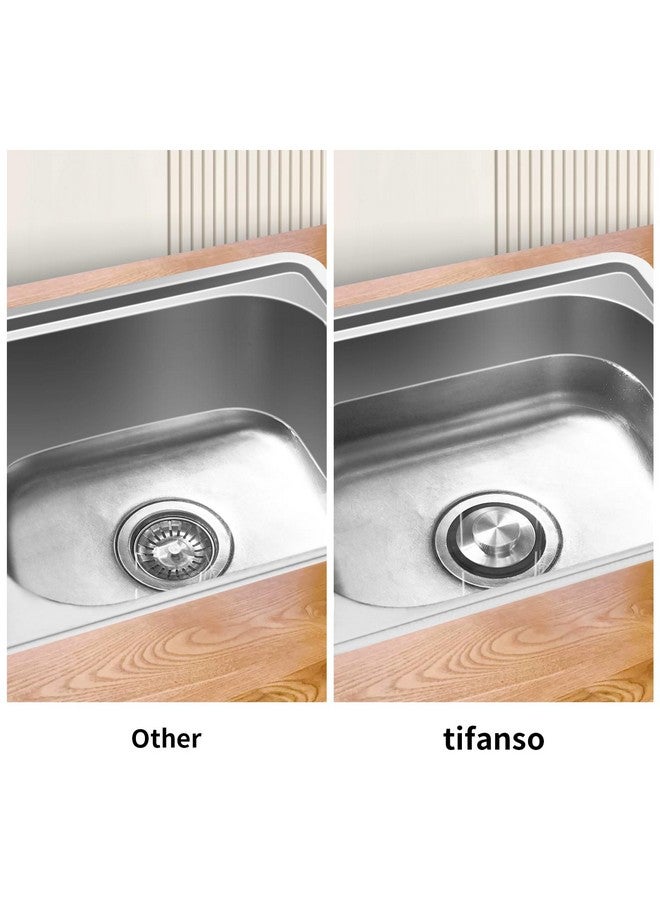 Tifanso Kitchen Sink Drain Stopper - 2PCS Garbage Disposal Stopper 3.34 Inch Sink Drain Plug, Stainless Steel Kitchen Sink Drain Cover Fits Standard Kitchen Drain Size of 3-1/2 Inch - Image 5