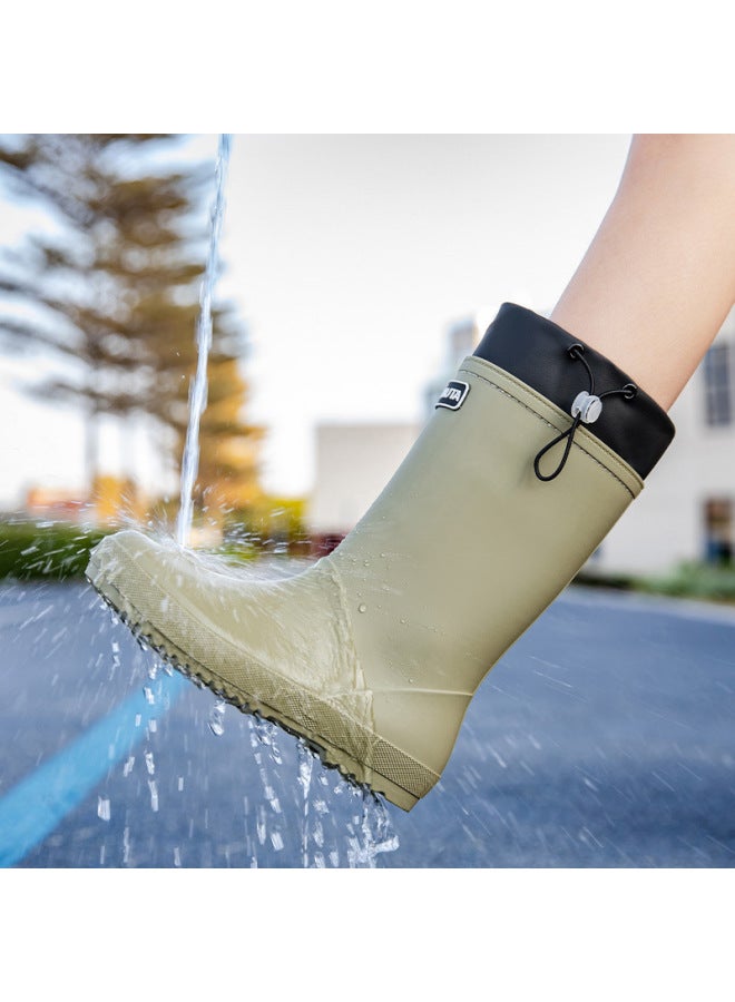 And Korean Style Export Fashion Outdoor High-top Rain Boots For Women, Long Waterproof Shoes, New Model Water Shoes, Slip-on Shoes For Children