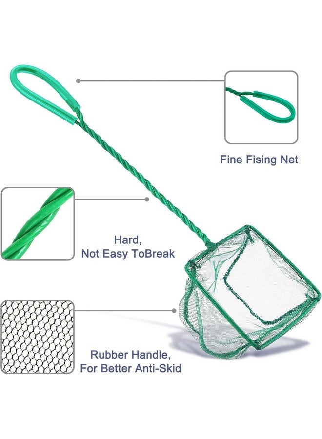 عبوة من شبكتي صيد أسماك بمقبض طويل على شكل مربع مقاس 4 بوصات و6 بوصات | أخضر من Petzlifeworld - Image 2