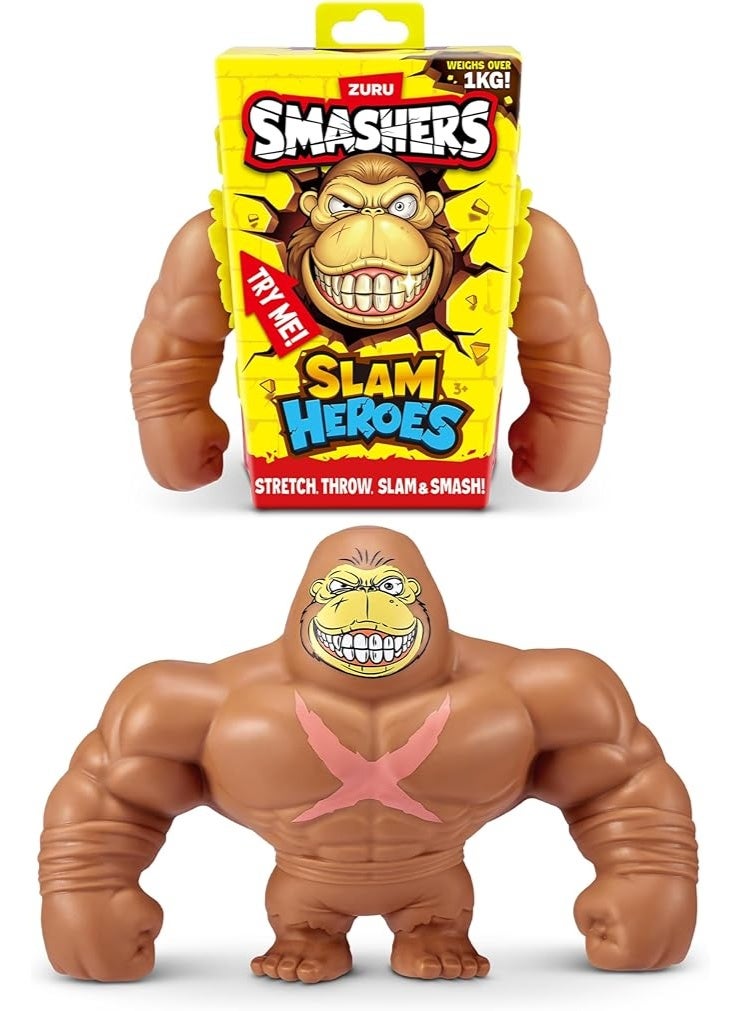 ZURU Smashers Slam Heroes Series 1, Collectible Bendy Squishy Monsters, Smash, Throw, Stretch & Slam, Durable Squishy Gorilla Toys for Imaginative Play, Action Fun for Kids & Collectors - 01 Pcs - Assorted - Image 2