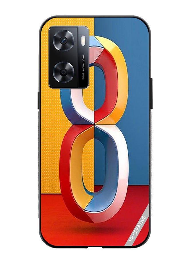 VR CREATIVE - Protective Case Cover For OnePlus Nord N20 SE Number 8 Design Multicolour - Image 1