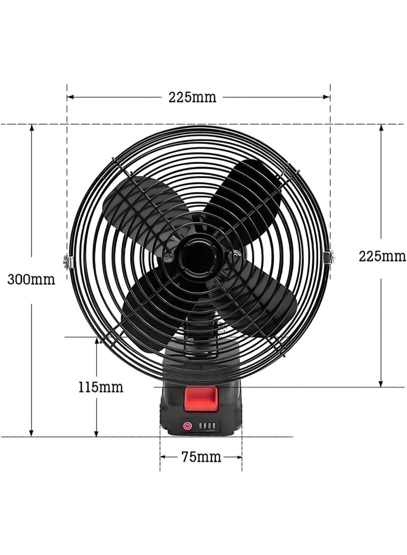 MOMENT Portable Rechargeable Camping Fan 21V Battery Powered | Powerful Airflow, Low Noise, Cordless Outdoor Cooling Fan, Compatible with 48VF MAX Battery - Image 2