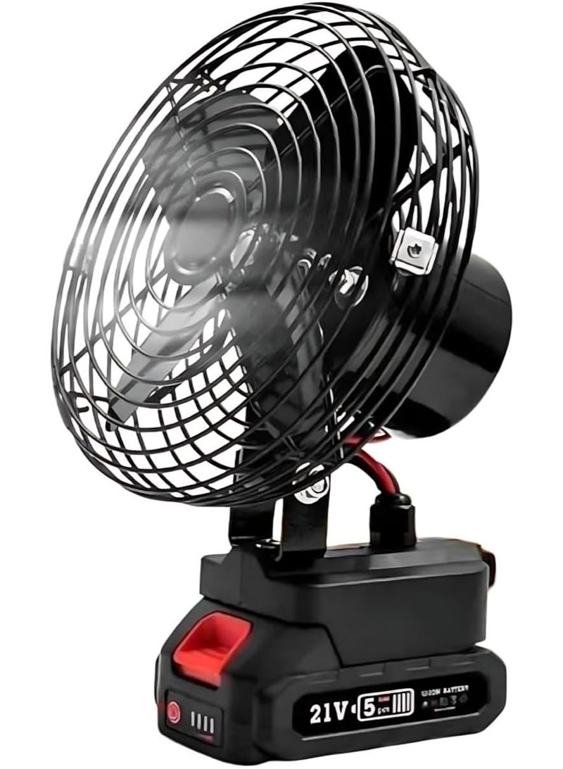 MOMENT Portable Rechargeable Camping Fan 21V Battery Powered | Powerful Airflow, Low Noise, Cordless Outdoor Cooling Fan, Compatible with 48VF MAX Battery - Image 3