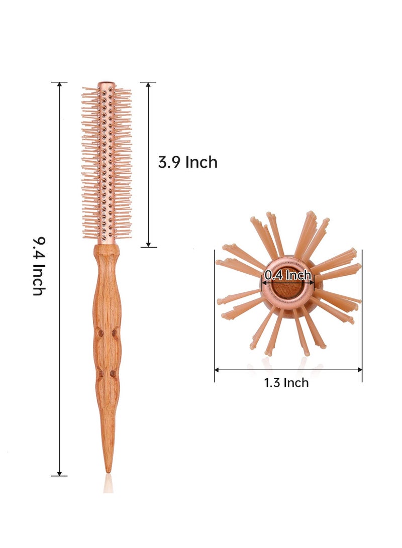 Excefore Aluminum Barrel Nylon Bristle Round Hairbrush, Perfect for Faster Styling Men & Women's Short, Thin & Fine Hair -1.2 Inch - Image 2