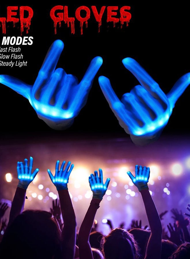 Sumind Halloween LED Mask Scary LED Skeleton Purge Hacker Glow in the Dark Mask for Halloween Costume Party(Blue) - Image 5