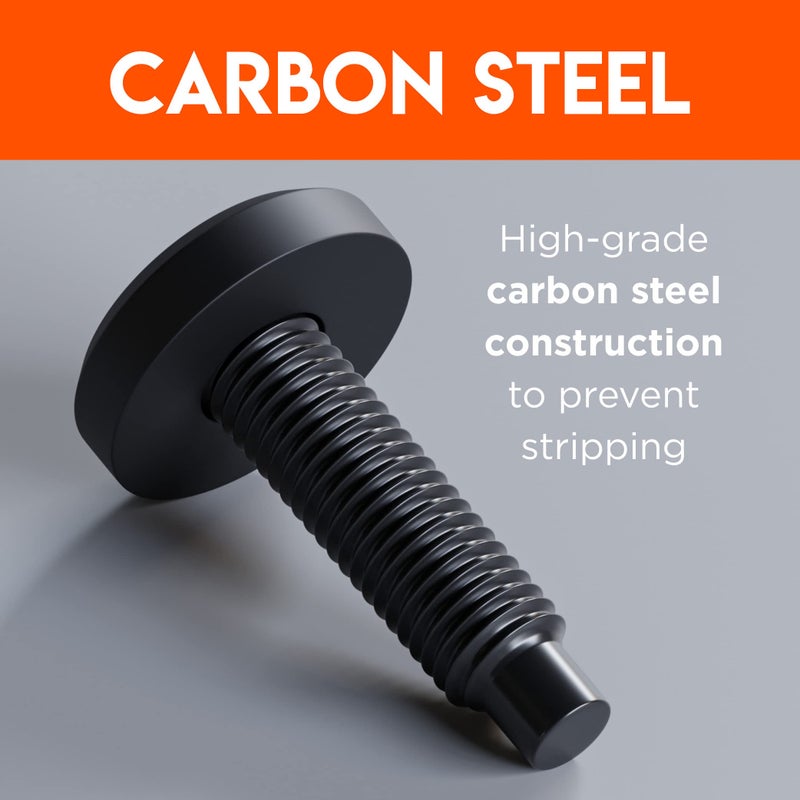 ECHOGEAR Rack Mount Screws 100 Pack - 10/32 Steel Screws with Attached Nylon Washers & Pilot Point Heads - Made to Use with Network Racks, Enclosures, & Cabinets - Image 2