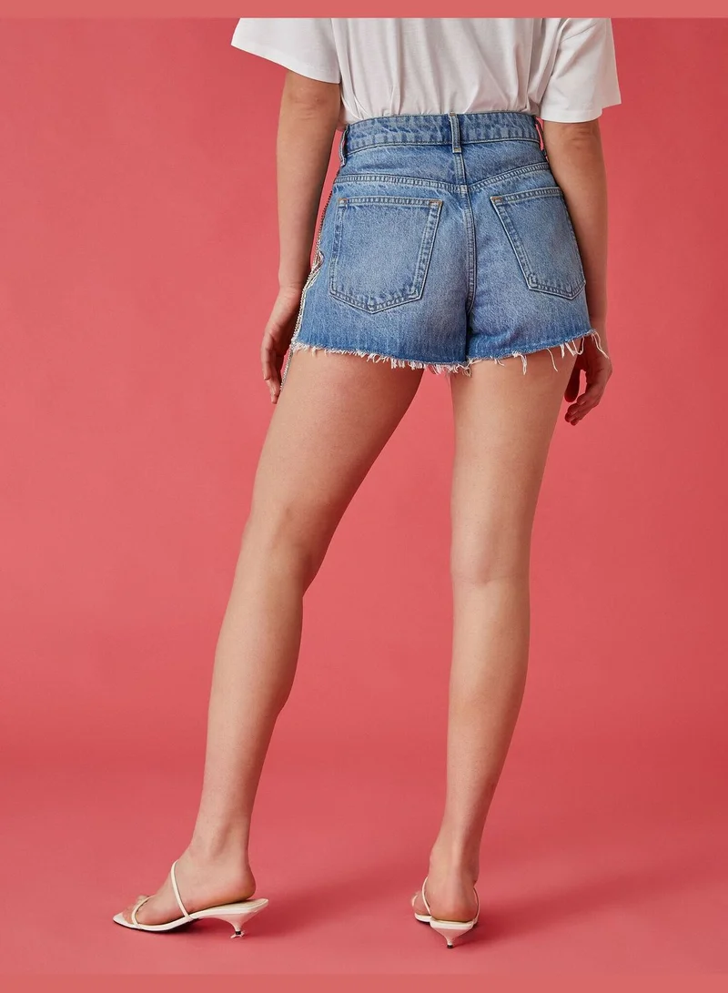 KOTON Tassel Detail Denim Short