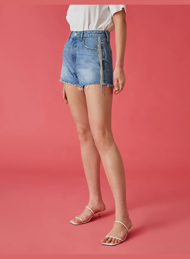 KOTON Tassel Detail Denim Short