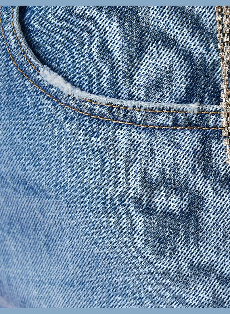 KOTON Tassel Detail Denim Short