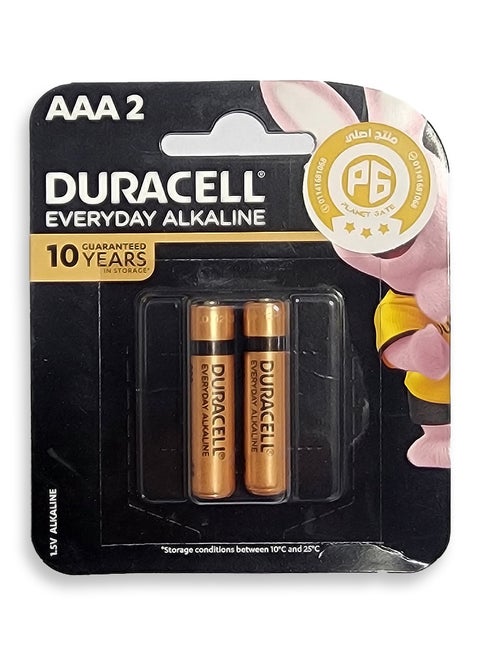 Alkaline AAA 2 Batteries - Gold