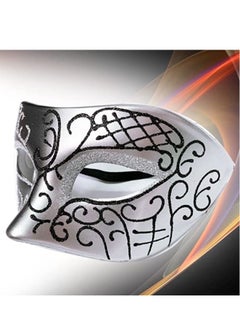 Excefore قناع تنكر للزوجين، قناع زهرة البندقية من ماردي غرا، أقنعة حفلات، قناع معدني لحفلات التخرج للرجال والنساء (قطعتان)  - Image 4