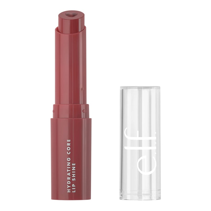 elf e.l.f. Hydrating Core Lip Shine, Lip Balm For A Sheer Tint Of Color & Soft Shine, Made With Nourishing Vitamin E, Vegan & Cruelty-Free, Happy - Image 1
