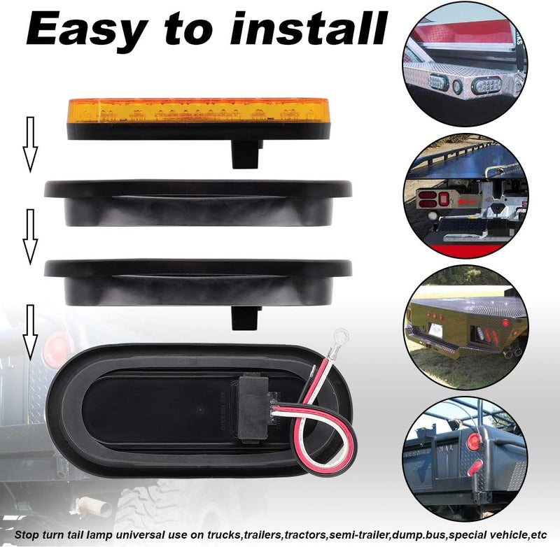 Ledvillage 6 Inch Amber LED Trailer Marker Tail Light - Image 5