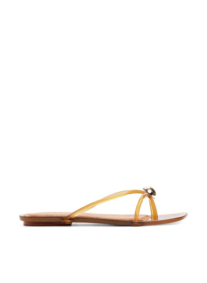 Clearlie Ladies Brown Flat Sandals