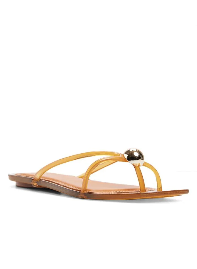 Aldo  Clearlie Ladies Brown Flat Sandals for Women | Best Price UAE