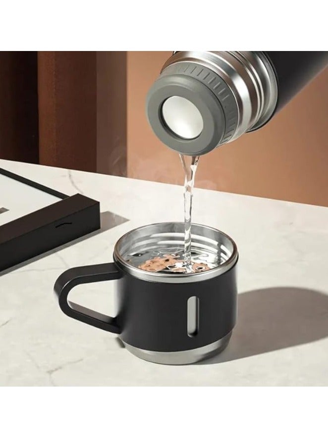 Spaceshoop 500Ml Gift Box Set Flask with 3 Cup Double-Layer Stainless Steel 304 Vacuum Thermos Coffee Tumbler Travel Mug Water Tea - Image 4