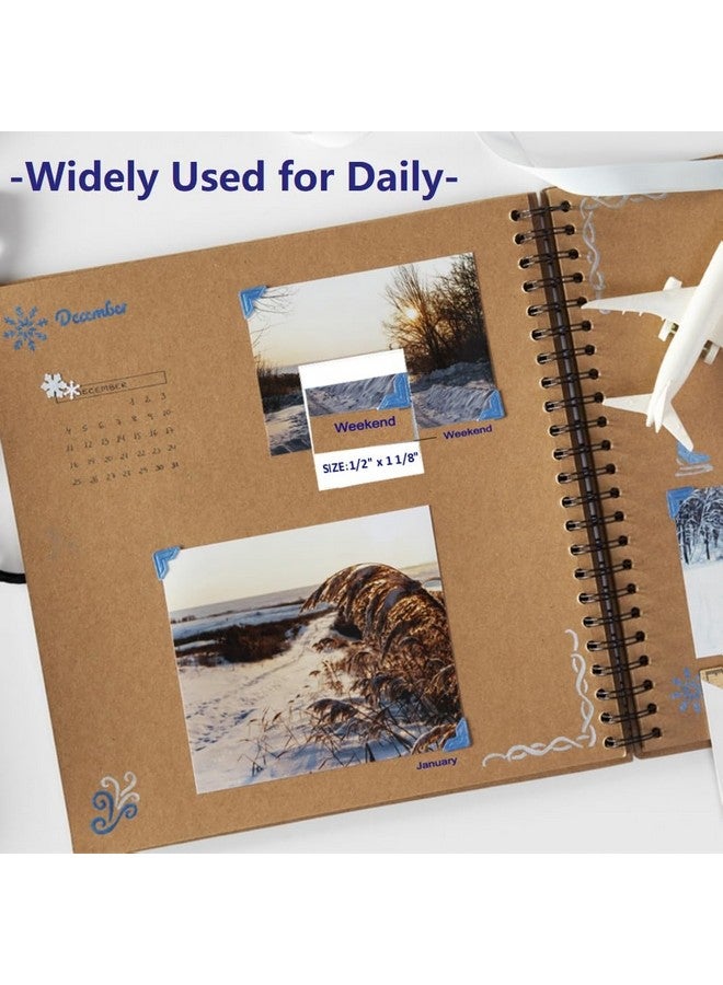 فوميمو ورق ملصقات حراري لاصق D30 مقاس 1/2 بوصة × 1 1/8 بوصة، أخضر/أزرق/وردي على ملصقات شفافة، 210 ملصق/لفة، لعيد الميلاد، العطلات، DIY، الديكور، التنظيم - Image 4