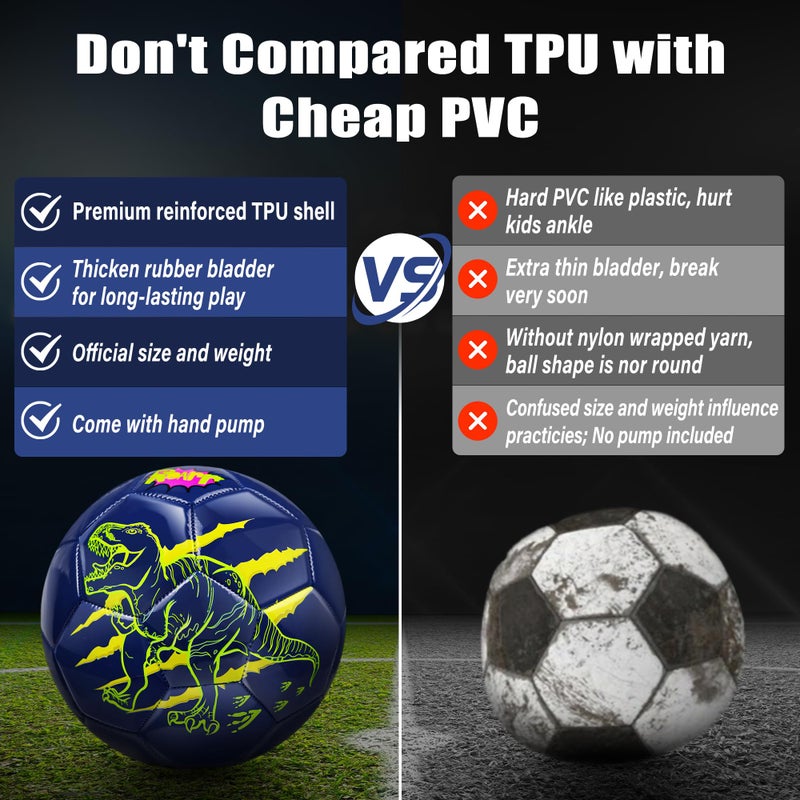 Champhox Size 3 Soccer Ball for Boys Kid Ages 3 4-6 6-8 Outdoors Indoor Sports Recreation Soccer Ball for Boys Toddlers Children Christmas Birthday - Image 4