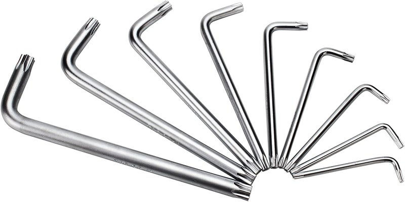 SYGA 9Pcs Allen Hex Key Set Metric Torx Star Hexagaon Wrench Set for Bike Furniture Assembly Bicycle Repair Household DIY and Craft with Holder T10 T15 T20 T25 T27 T30 T40 T45 T50 - Image 1