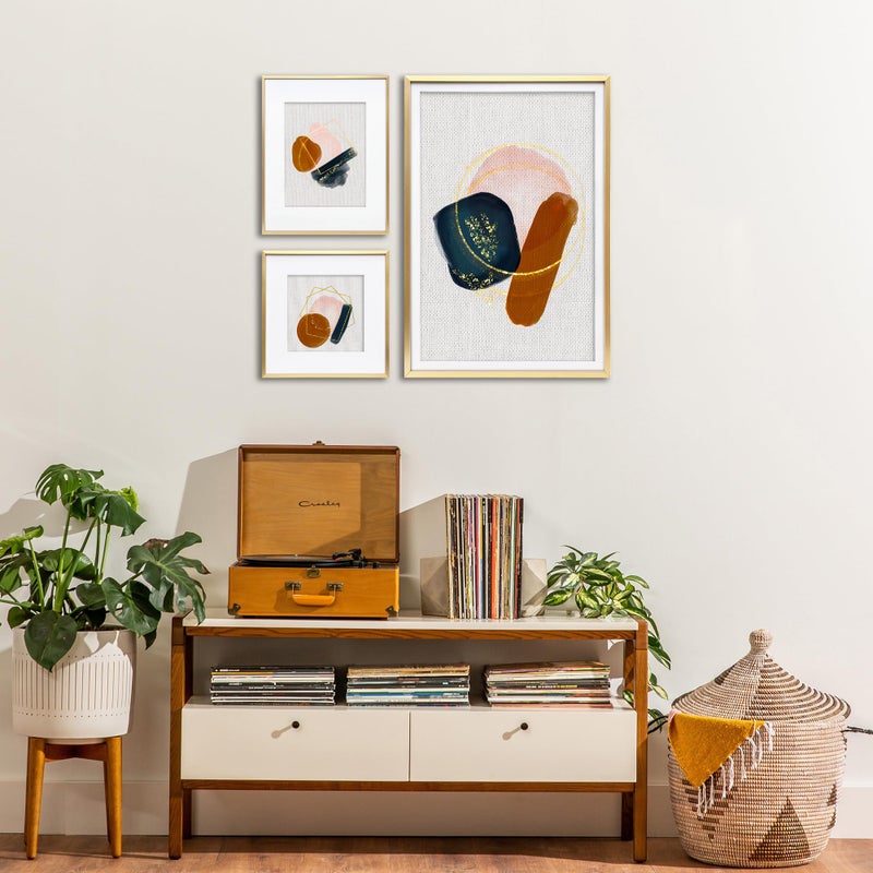 FrameWorks 5x7 Matted to 4x6 Picture Frame - Aluminum Frame w/Tempered Glass  Removable Mat for Photos  Posters  Art  Stylish Wall Frame for Home Decor  Gallery Walls  Office  Living Room - Gold - Image 2