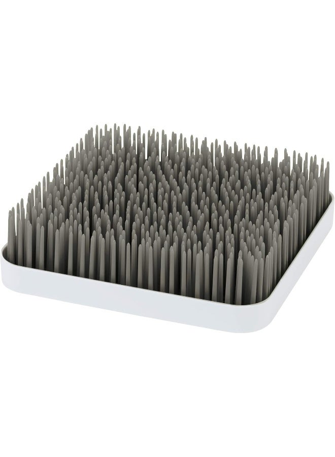 Boon Grass Countertop Baby Bottle Drying Rack - Baby Bottle Rack and Bottle Organizer - Modern Baby Bottle-Feeding Supplies - 2.5 x 9.5 x 9.5 - Gray - Image 1