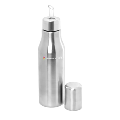 Human Hydro 750ml Stainless Steel Oil Dispenser | Sleek Leak-Proof Pourer for Cooking Oil, Vinegar, and Ghee | Anti-Drip Spout | Durable & Rust-Free - Image 1