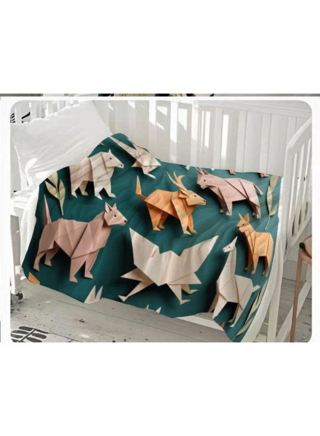 general Baby and children's cartoon flannel thin blanket (warm and comfortable, suitable for sleep, game use) 70cm*100cm - Image 2