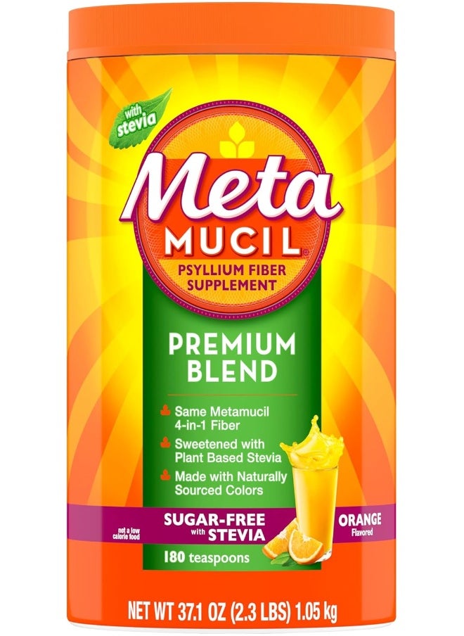 Metamucil Premium Blend, Fiber Supplement, Natural Psyllium Husk Fiber, Plant Based, Sugar-Free with Stevia, 4-in-1 Fiber for Digestive Health, Orange Flavored - pzsku/Z9BB72C99250CC907635EZ/45/_/1741000329/05cd286c-1c10-4e07-8a8c-a9b96d3ac82e