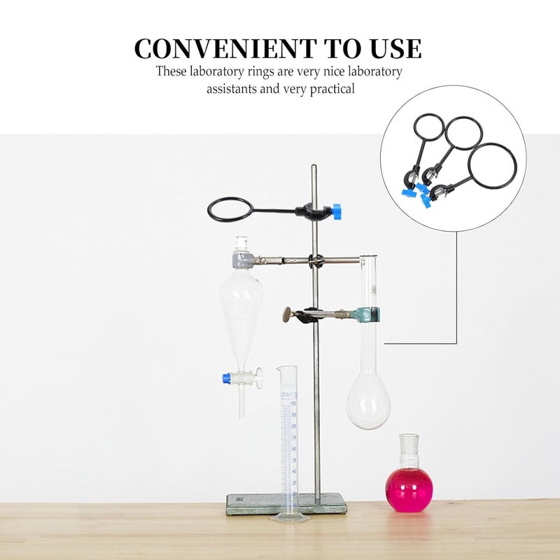 3pcs High-Grade Laboratory Support Rings Metal Retort Stand Clamps Closed Rings for Chemical Reactions Filtration and Experimental Use in Labs Schools Hospitals - Image 5