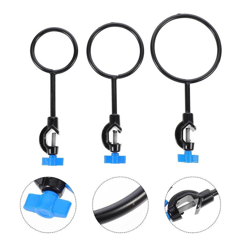 3pcs High-Grade Laboratory Support Rings Metal Retort Stand Clamps Closed Rings for Chemical Reactions Filtration and Experimental Use in Labs Schools Hospitals - Image 3