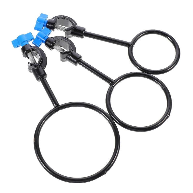 3pcs High-Grade Laboratory Support Rings Metal Retort Stand Clamps Closed Rings for Chemical Reactions Filtration and Experimental Use in Labs Schools Hospitals - Image 1