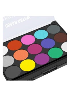Y&D Face Paint Kit Professional Water Based Body 15 Colors Washable Non-Toxic Paints 1 Paintbrush for Kid Sensitive Skin Halloween Costume Makeup Party Supplies  - Image 5
