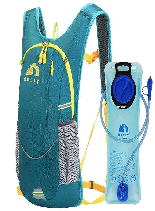 Opliy Hydration Pack,Hydration Backpack with 2L Hydration Bladder Lightweight Running Water Backpack for Women Men Kids (Dark green) - Image 1