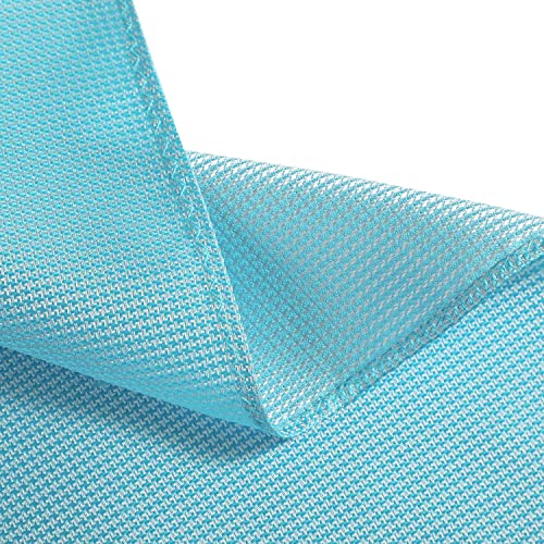 fortunatever Blue Sky Ties For Men,Mens Solid Necktie With Pocket Square+Gift Box,58"×3.35" - Image 4