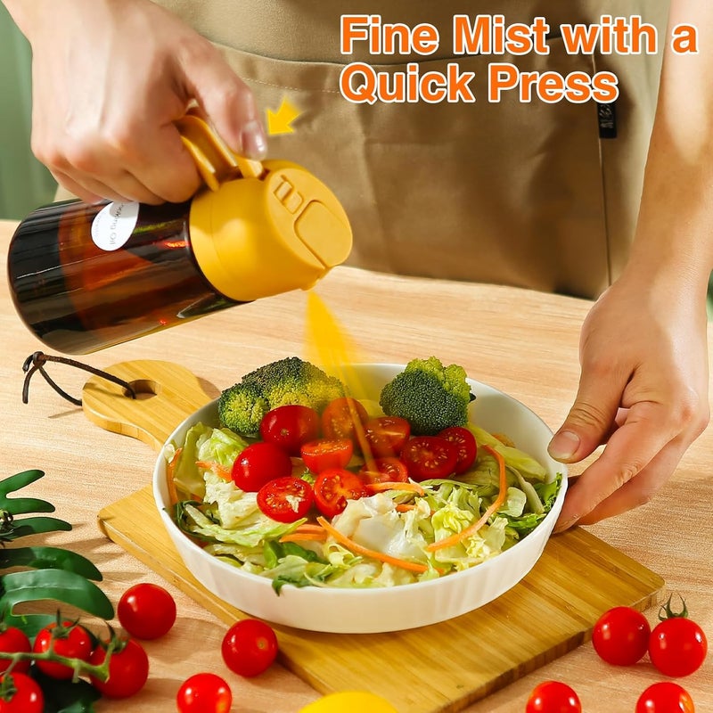 SweeHo Oil Sprayer for Cooking, 2 In 1 Oil Dispenser and Oil Sprayer (Orange+Dark Brown) - Image 2