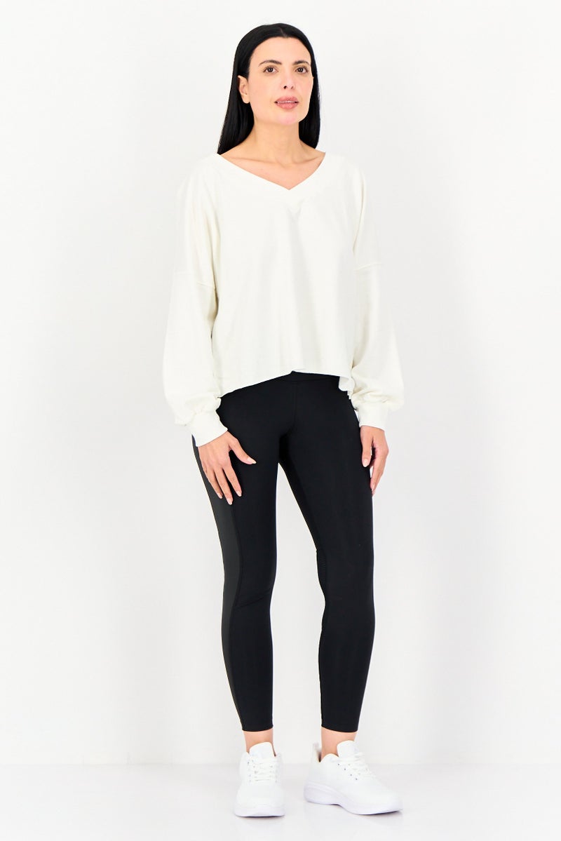 Nike Women Oversized Fit Long Sleeve Outdoor Shirt, Off White - Image 4