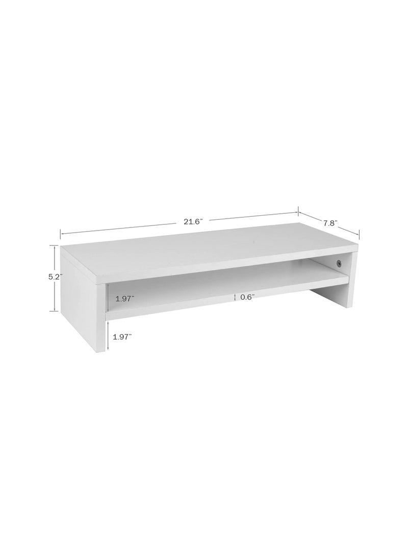 Eworld 2 Tier Monitor Stand Screen Riser for Laptops Printers and TV  - Image 4