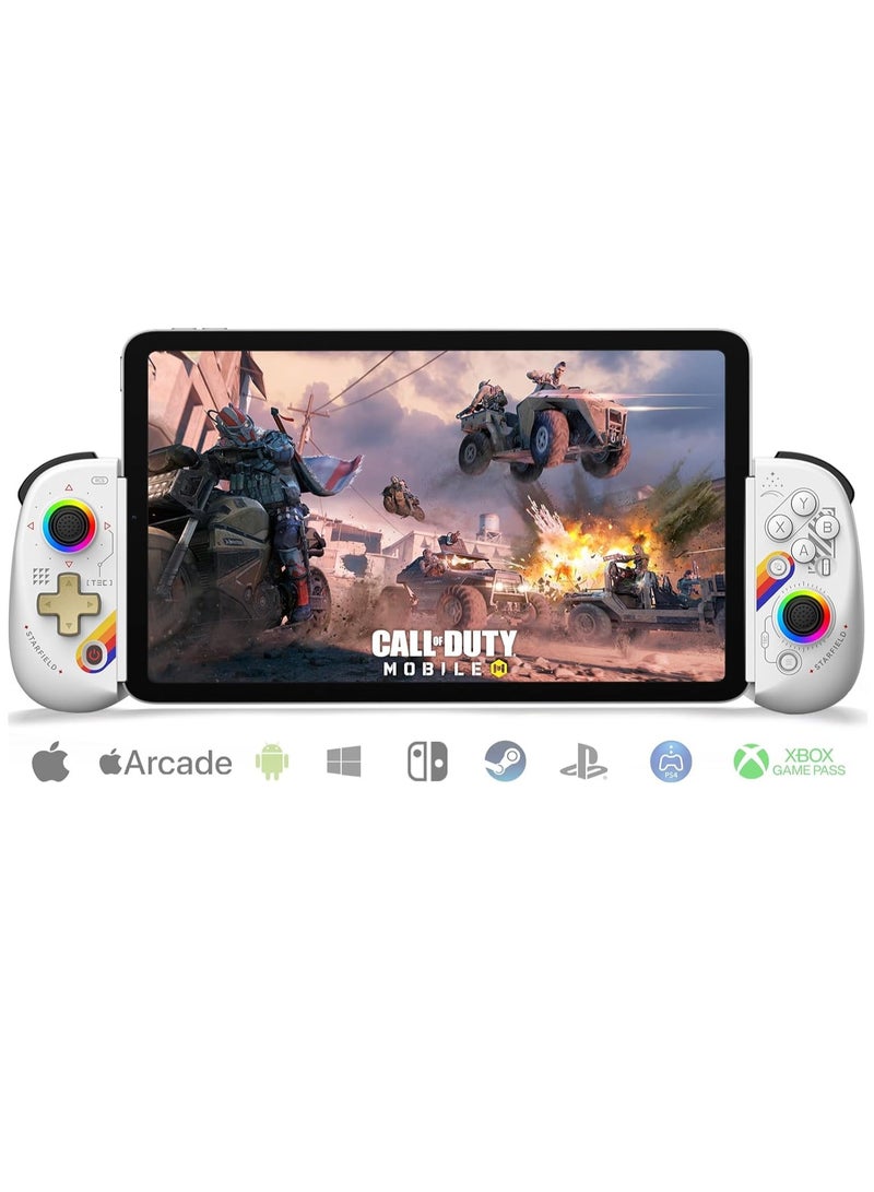 Wireless Gamepad Controller for iPad/Tablet/iPhone/Android/Switch with RGB Hall Effect Joystick/Hall Trigger/Turbo/Support Streaming on Xbox/PS4/PC Console/Cloud Gaming/CODM Mobile - Image 1