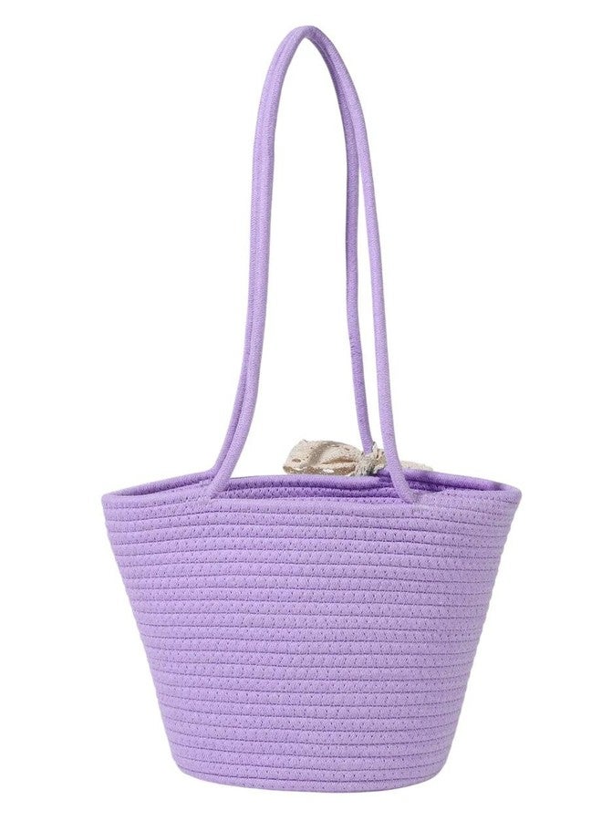 DYARCHY Stylish Women's Straw & Polyester Tote Handbag Ribbon Attached With Bag for Office, Travel, Vacations & Shopping - Image 2