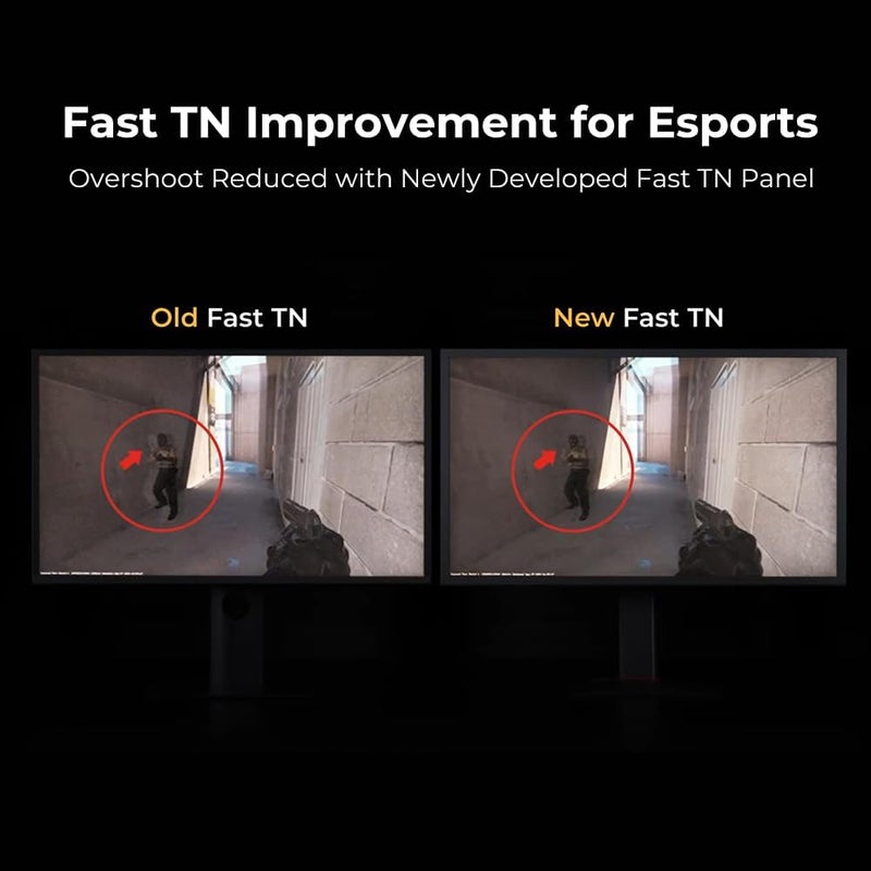 بين كيو Zowie XL2546X+ 280Hz 24" Fast TN Gaming Monitor for Esports, Motion Clarity DyAc 2, 1080p, S Switch, Shielding Hood, Industrial Grade Bearing Height Adjustment [XL2546K 240hz Replacement] Gray Gray - Image 4